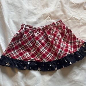 Gymboree Red and White Plaid Skirt